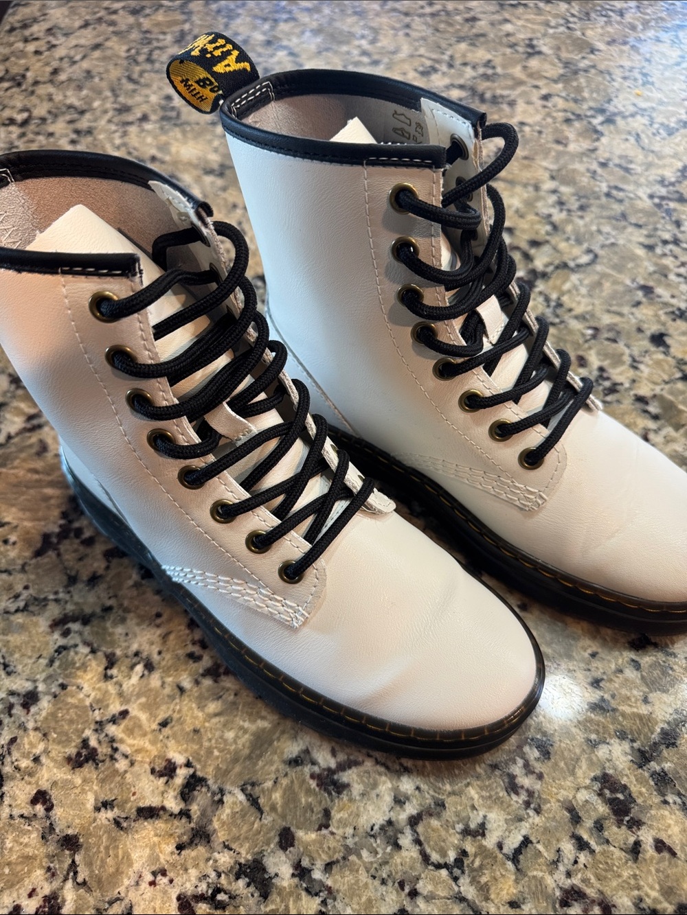 White Dr Marten boots